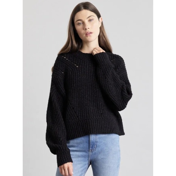 Elizabeth and James Womens XL Chunky Metallic Weave Sweater Mary-Kate and Ashley - Picture 1 of 8
